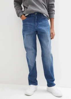 Loose-Fit Stretch-Jeans mit verstellbarem Bund, Straight|bonprix Sale