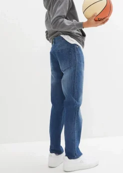 Loose-Fit Stretch-Jeans mit verstellbarem Bund, Straight|bonprix Sale