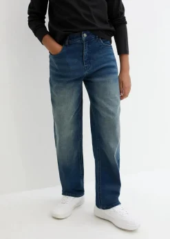 Loose-Fit-Jeans mit verstellbarem Bund, Straight|bonprix Clearance