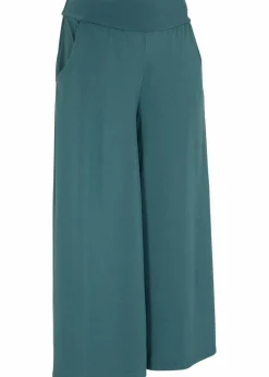 bonprix Nachhaltigere Materialien|Hosen|Loungewear Culotte mit weitem Bein graugrün