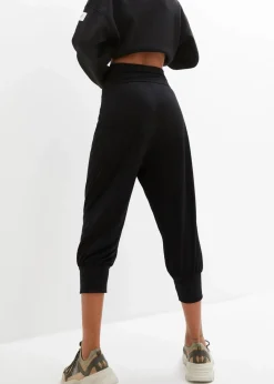 bonprix Wäsche·Homewear|Bekleidung·Strickmode|Loungewear Haremshose in Caprilänge schwarz