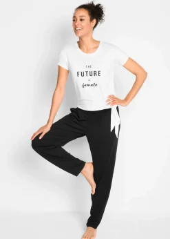 bonprix Wäsche·Homewear|Bekleidung·Strickmode|Loungewear Haremshose mit Viskose schwarz