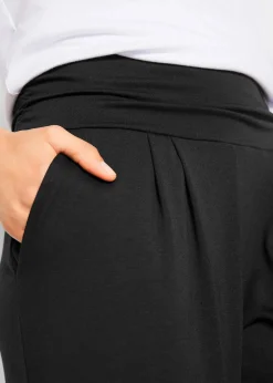 bonprix Wäsche·Homewear|Bekleidung·Strickmode|Loungewear Haremshose mit Viskose schwarz