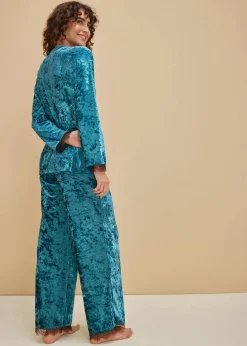 Loungewear Hausanzug aus schimmerndem Samt|bonprix Best