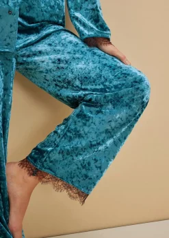 Loungewear Hausanzug aus schimmerndem Samt|bonprix Best