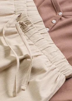 Loungewear Rippshirt mit gewebter Hose|bonprix Outlet