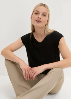 Loungewear-Shirt mit weitem Bund|bonprix Discount