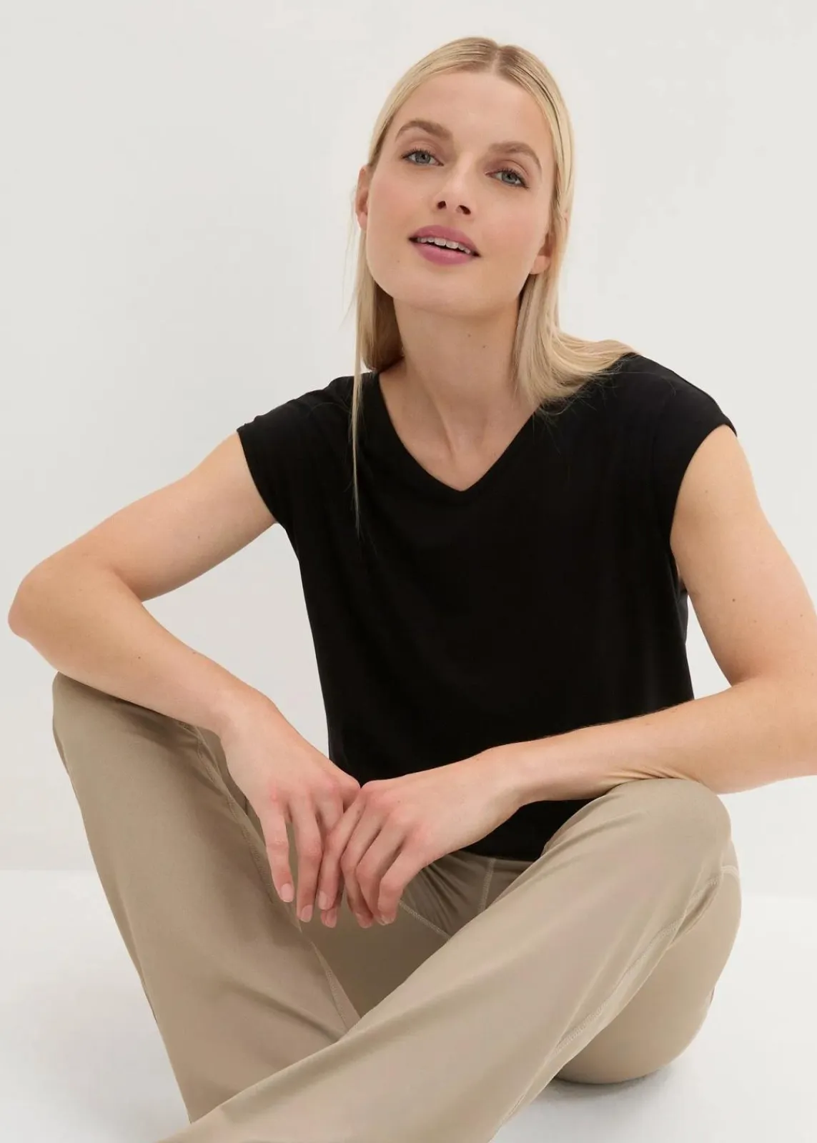 Loungewear-Shirt mit weitem Bund|bonprix Discount