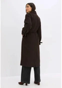 bonprix Bekleidung·Hosen|Jacken & Mäntel|Mantel dunkelbraun/schwarz