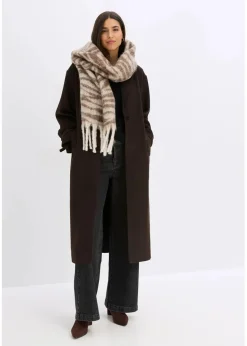 bonprix Bekleidung·Hosen|Jacken & Mäntel|Mantel dunkelbraun/schwarz