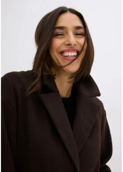 bonprix Bekleidung·Hosen|Jacken & Mäntel|Mantel dunkelbraun/schwarz