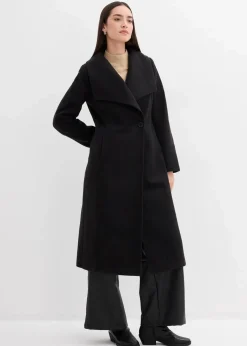 bonprix Bekleidung·Hosen|Jacken & Mäntel|Mantel aus Wollimitat schwarz