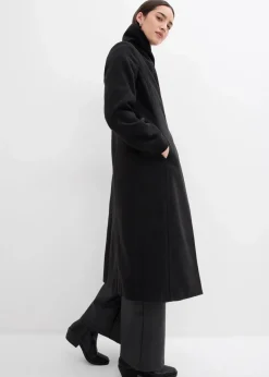 bonprix Bekleidung·Hosen|Jacken & Mäntel|Mantel aus Wollimitat schwarz