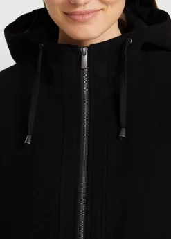 bonprix Bekleidung·Hosen|Jacken & Mäntel|Mantel in Materialmix schwarz