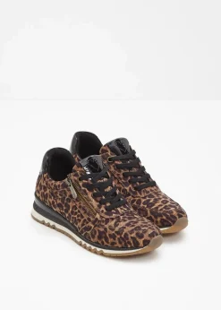 Marco Tozzi High Heels|Sneaker|Sneaker braun leo bedruckt