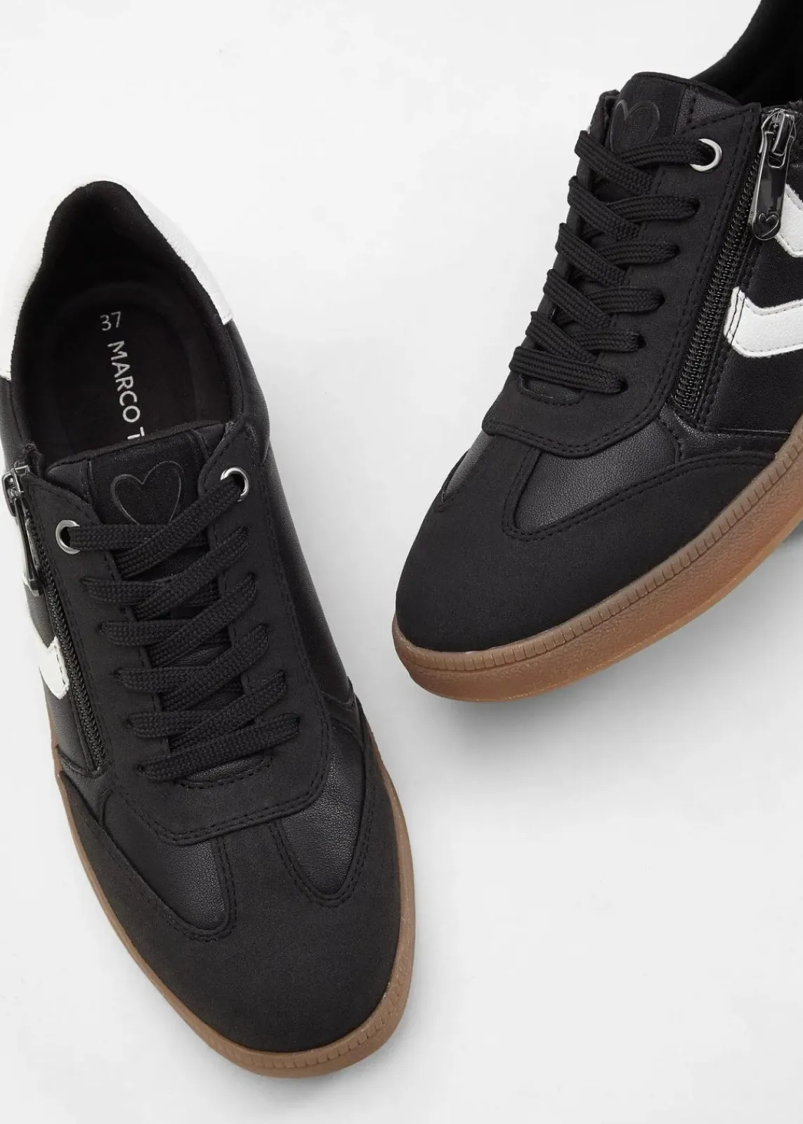 Marco Tozzi High Heels|Sneaker|Sneaker im Retrolook schwarz/weiß