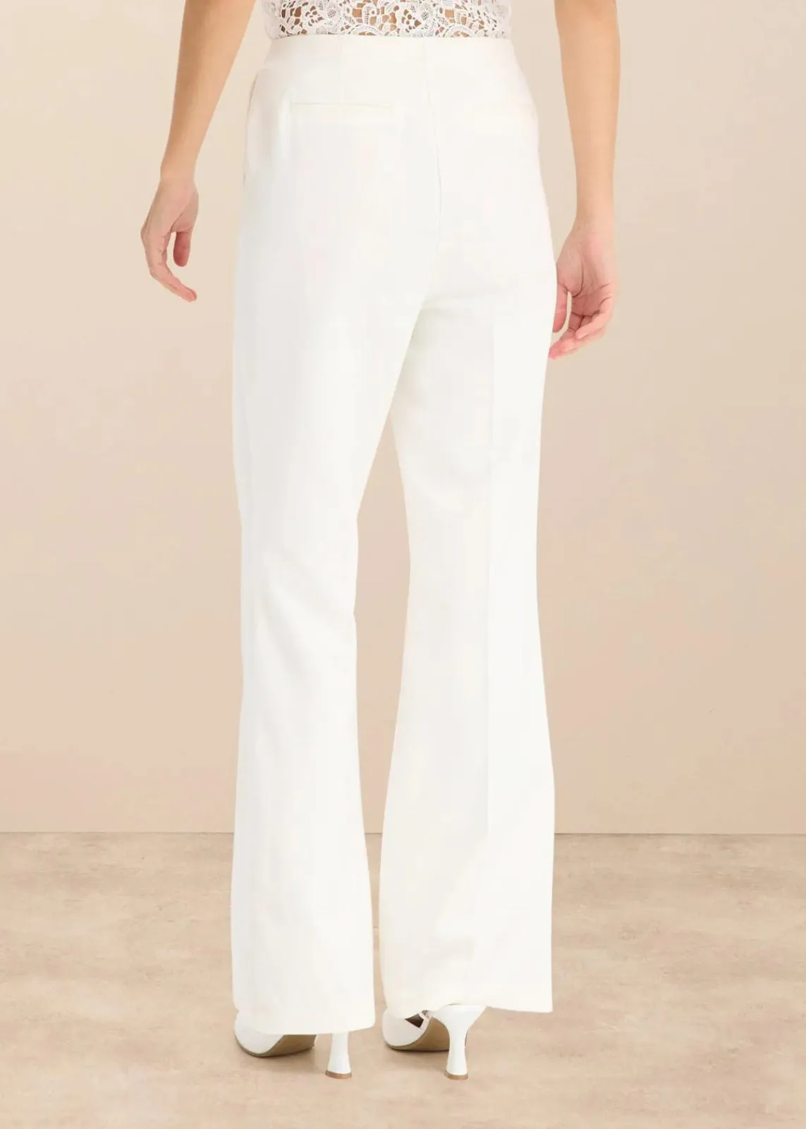 bonprix Bekleidung·Kleider|Hosen|Marlenehose wollweiß