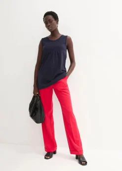 bonprix Hosen|Kurzgrößen|Marlenehose rot