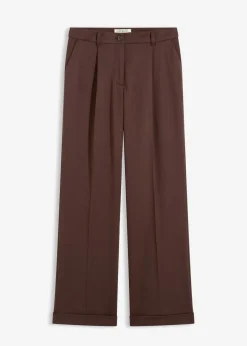 bonprix Hosen|Kurzgrößen|Marlenehose dunkelbraun