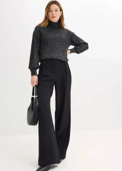 bonprix Bekleidung·Kleider|Hosen|Marlenehose schwarz