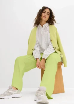 bonprix Bekleidung·Kleider|Hosen|Marlenehose aus fließender Viskose mintgrün