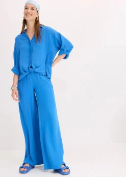 Marlenehose aus leichtem Crêpe|bonprix Sale