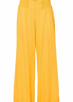 bonprix Bekleidung·Kleider|Hosen|Marlenehose aus luftigem Leinen-Mix narzissengelb