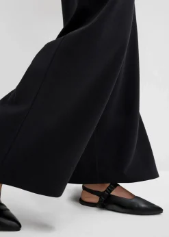 bonprix Bekleidung·Kleider|Zweiteiler & Sets|Marlenehose aus Piqué schwarz