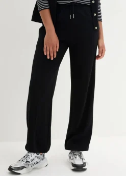 bonprix Bekleidung·Kleider|Hosen|Marlenehose aus Viskose-Mix schwarz