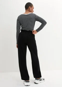 bonprix Bekleidung·Kleider|Hosen|Marlenehose aus Viskose-Mix schwarz