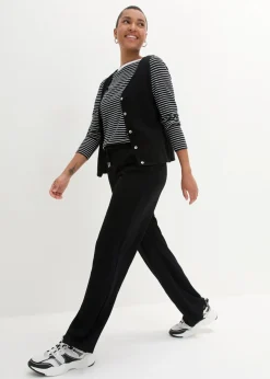 bonprix Bekleidung·Kleider|Hosen|Marlenehose aus Viskose-Mix schwarz