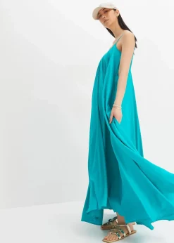 bonprix Bekleidung·Pullover & Strickjacken|Kleider|Maxikleid aus feiner Viskose smaragd