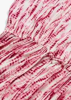 bonprix Bekleidung·Pullover & Strickjacken|Kleider|Maxikleid aus fließender Viskose violett/natur bedruckt