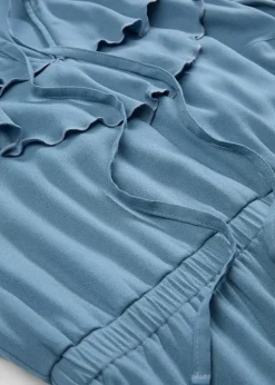 bonprix Bekleidung·Pullover & Strickjacken|Kleider|Maxikleid aus fließender Viskose wellenblau