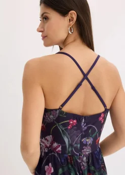 Maxikleid aus zartem Tüll mit Trägern|bonprix Outlet
