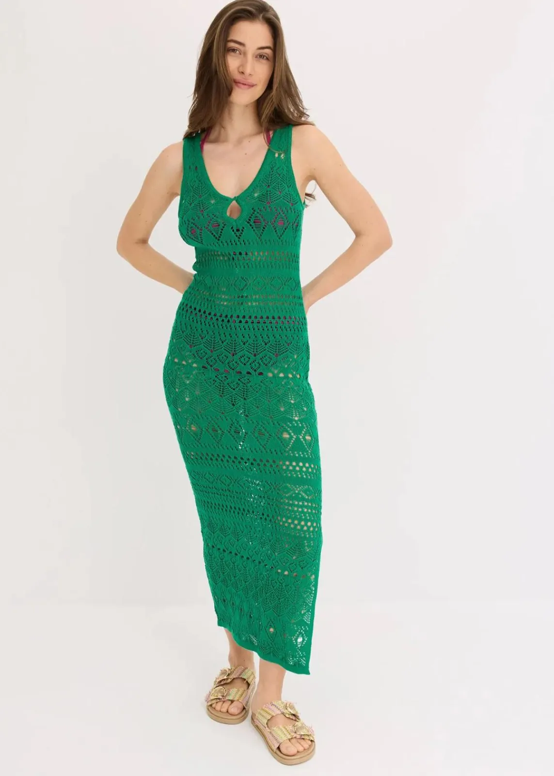 Maxikleid in Häkeloptik|bonprix Best