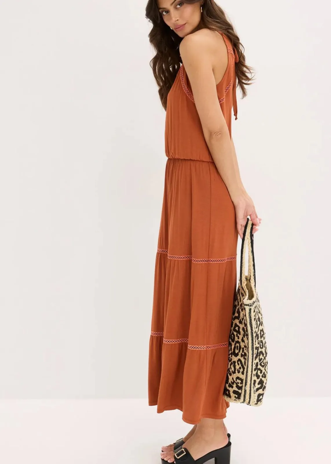 Maxikleid mit Crochet-Einsätzen|bonprix Best