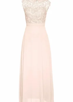 bonprix Kleider|Festliche Mode|Maxikleid mit Spitze perlrosa