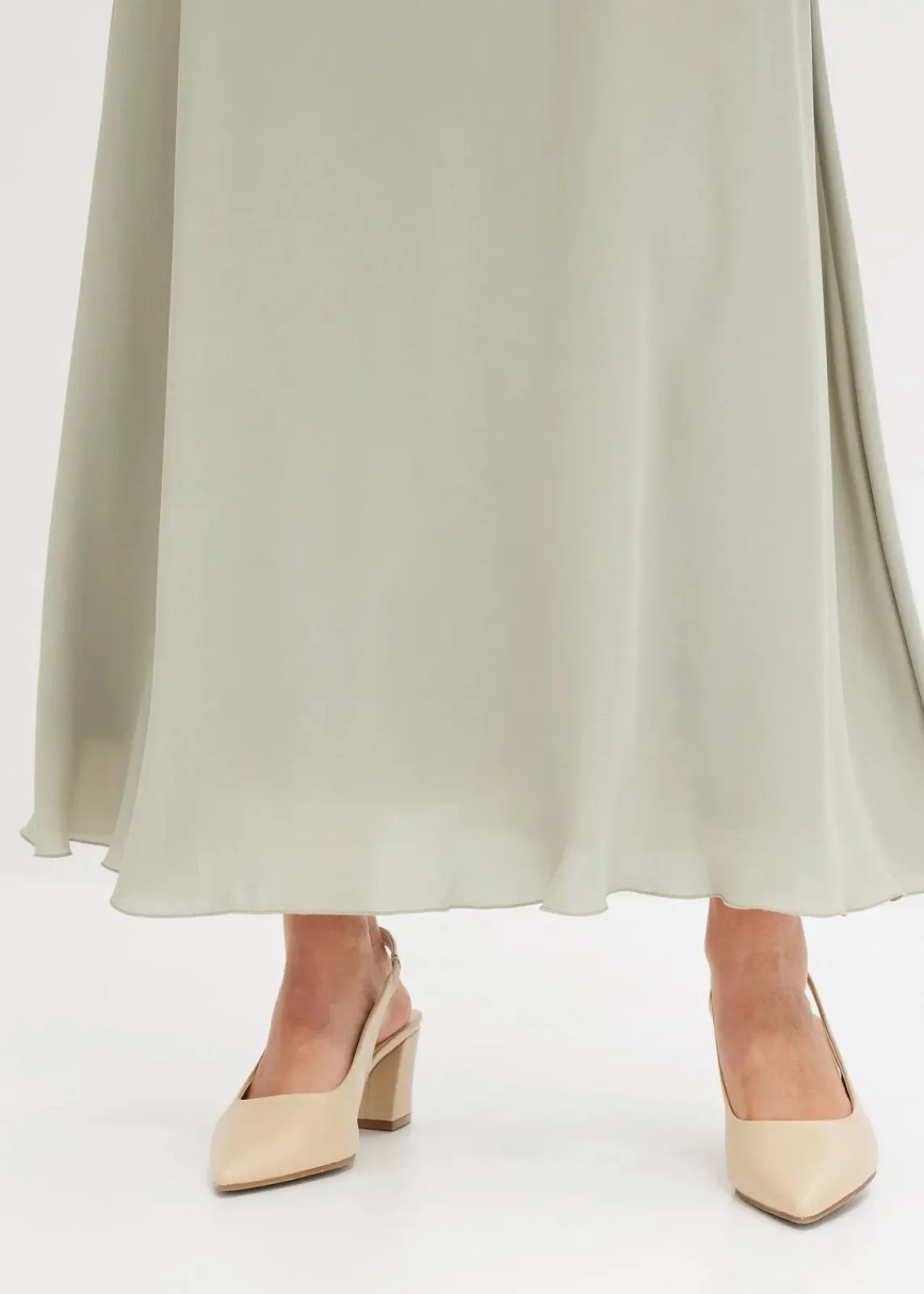 bonprix Kleider|Festliche Mode|Maxikleid mit Spitze seegras