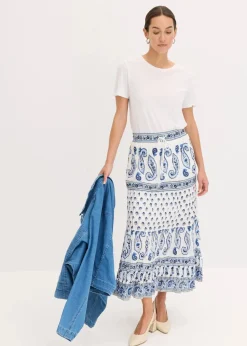 Maxirock aus reiner Baumwolle|bonprix New