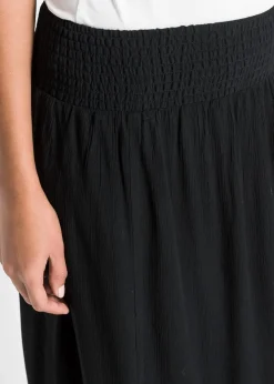 bonprix Röcke|Nachhaltigere Materialien|Maxirock aus fließender Viskose schwarz
