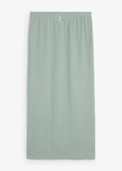 bonprix Bekleidung·Sportbekleidung|Zweiteiler & Sets|Maxirock aus leichtem Crêpe rauchgrün