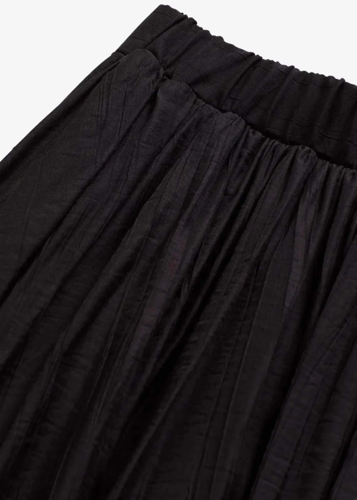 bonprix Röcke|Bekleidung·Sportbekleidung|Maxirock aus strukturiertem Crinkle schwarz