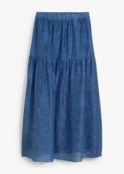 Maxirock mit Seidenanteil|bonprix Clearance