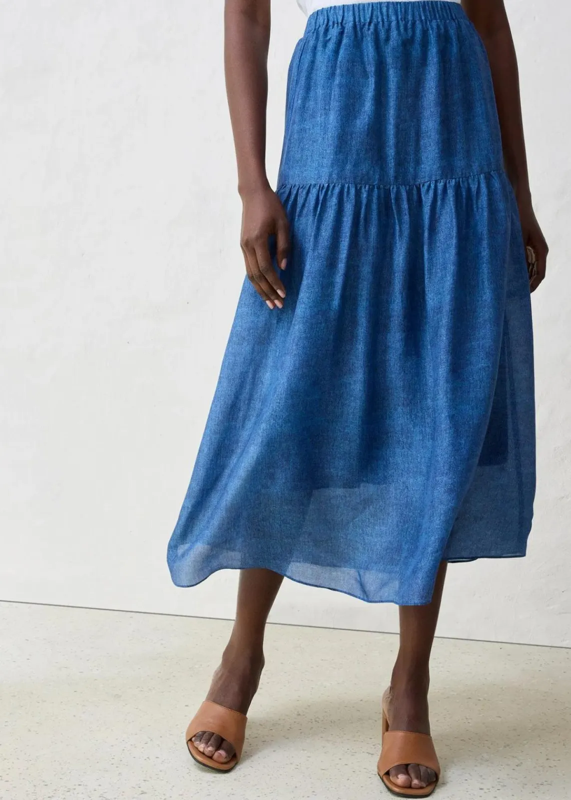 Maxirock mit Seidenanteil|bonprix Clearance