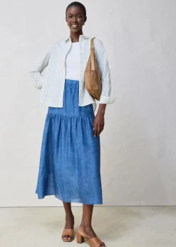 Maxirock mit Seidenanteil|bonprix Clearance