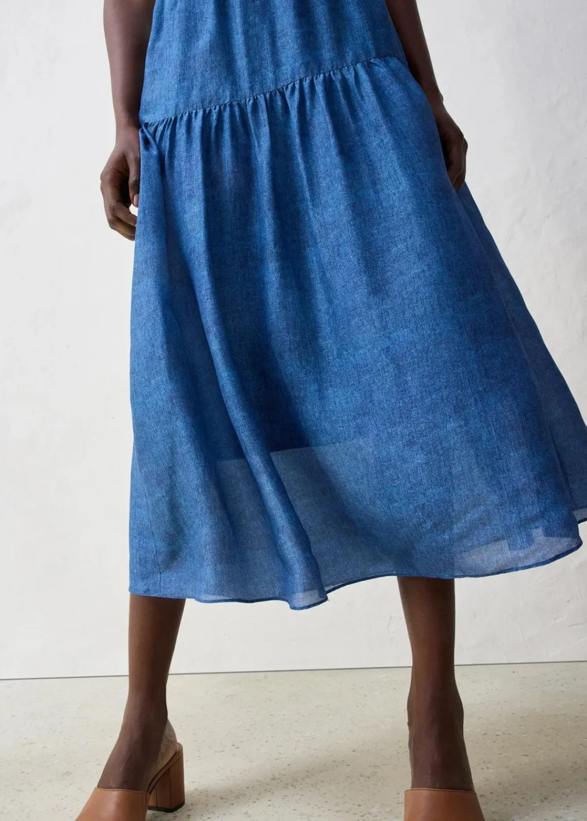 Maxirock mit Seidenanteil|bonprix Clearance