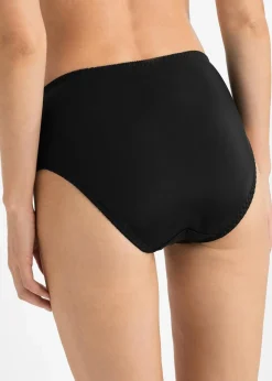 bonprix Nachhaltigere Materialien|Höschen|Maxislip mit Spitze (2er Pack) kreidebeige+schwarz