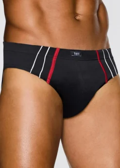 bonprix Slips|Wäsche|Maxislip mit weicher Baumwolle (5er Pack) grau meliert + schwarz