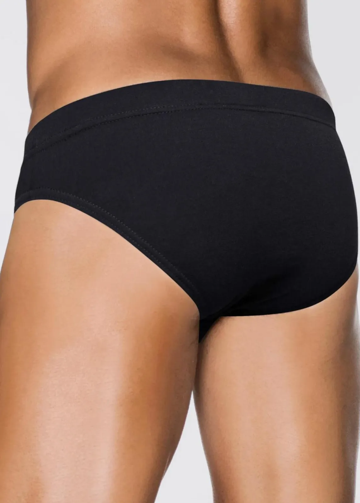 bonprix Slips|Wäsche|Maxislip mit weicher Baumwolle (5er Pack) grau meliert + schwarz